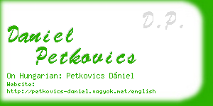 daniel petkovics business card